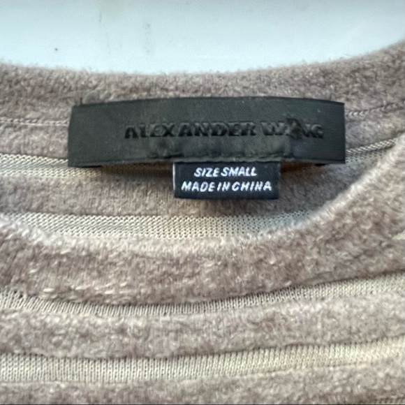 EUC Alexander Wang Engineered Stripe Long-sleeve top - Sz S - Picture 4 of 5